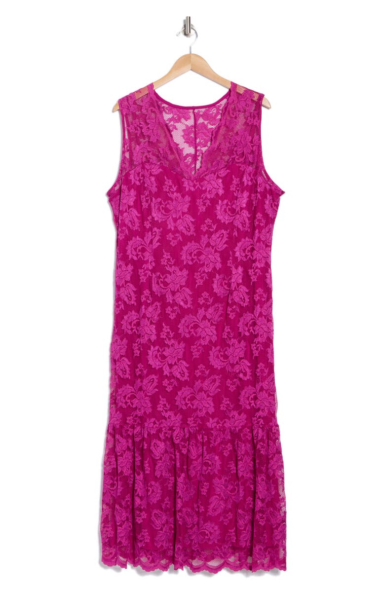 Marina Sleeveless Lace Midi Dress, Alternate, color, 