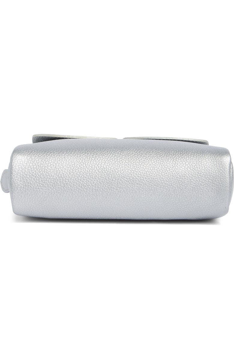 Longchamp Wide Cosmetic Case, Alternate, color, Silver