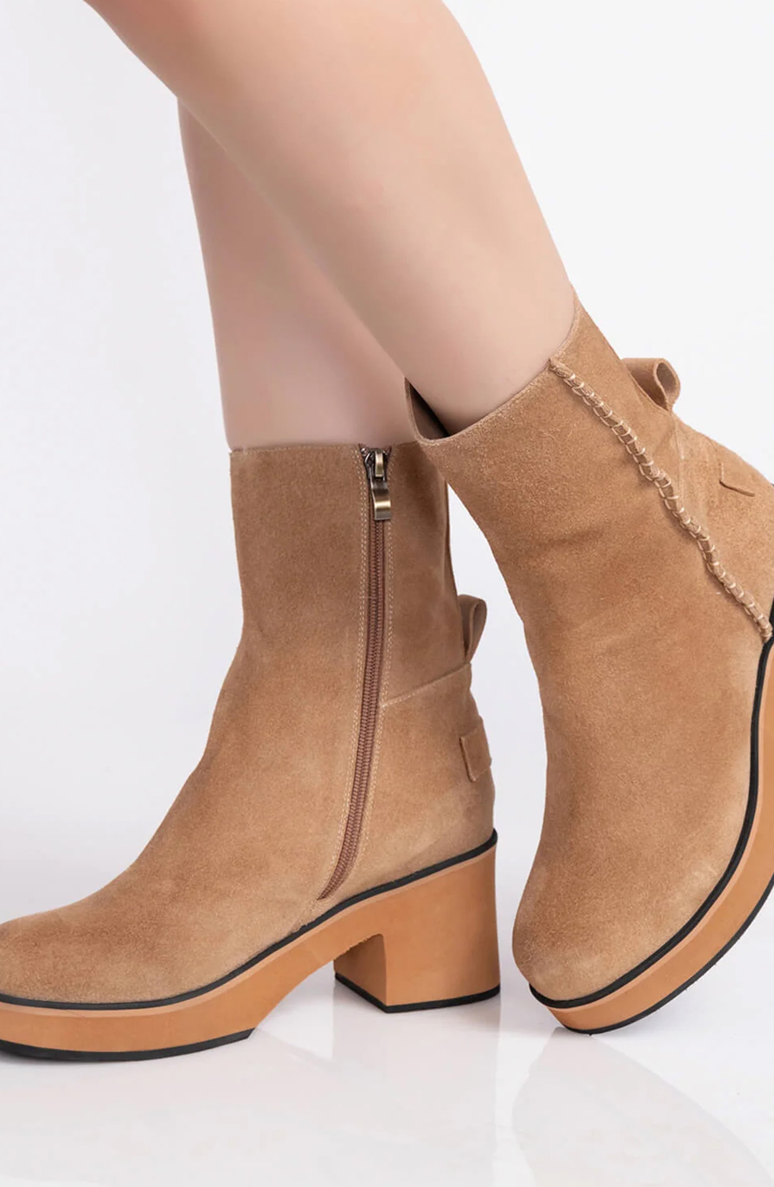 ANTELOPE India Block Heel Platform Bootie, Alternate, color, 