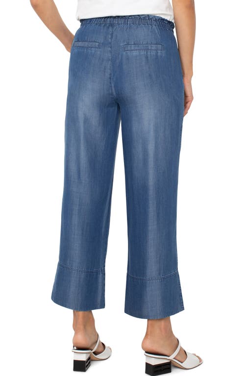 Liverpool Los Angeles Trendy Plus Size Chambray Pull-on Cropped Pants
