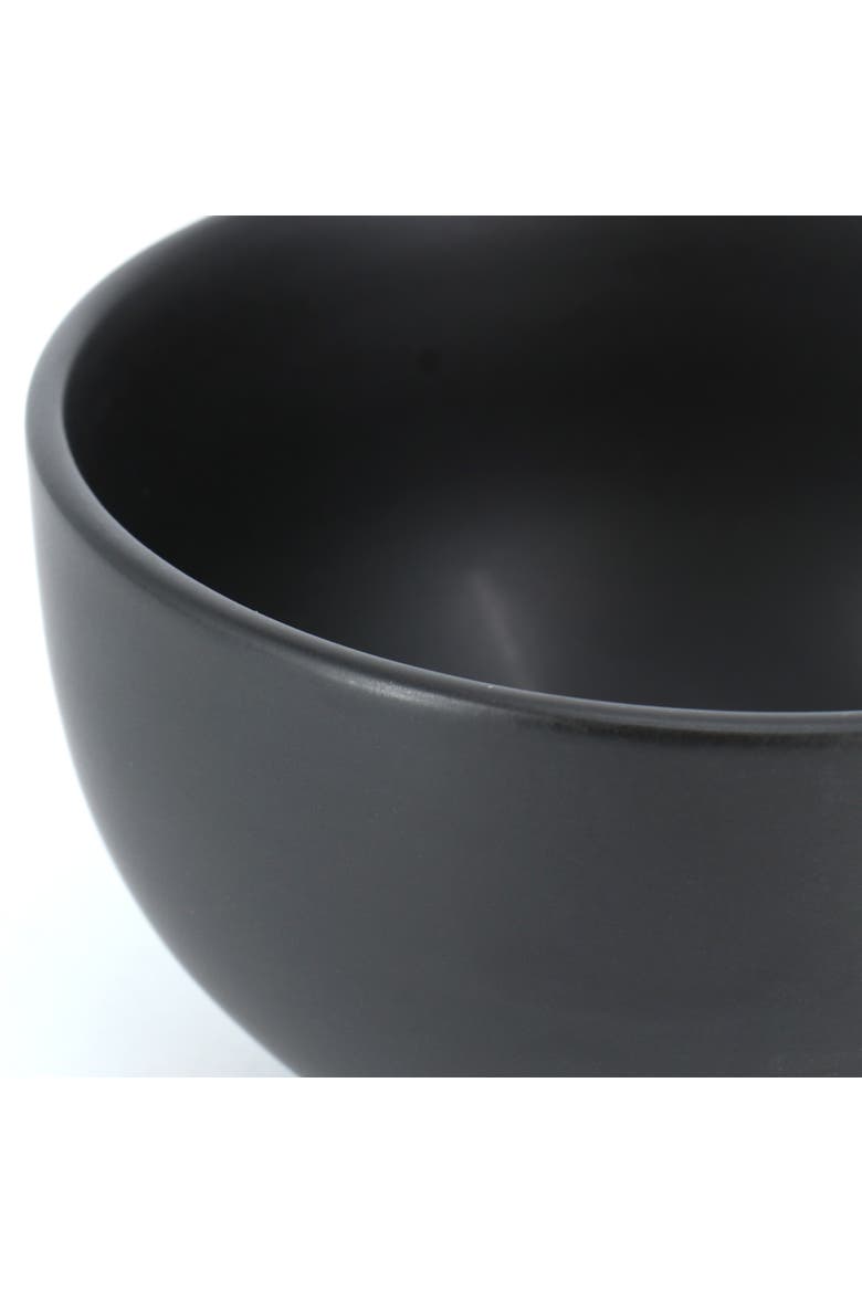 Everyday Plus 12 Piece Round Stoneware Dinnerware Set, Alternate, color, Black