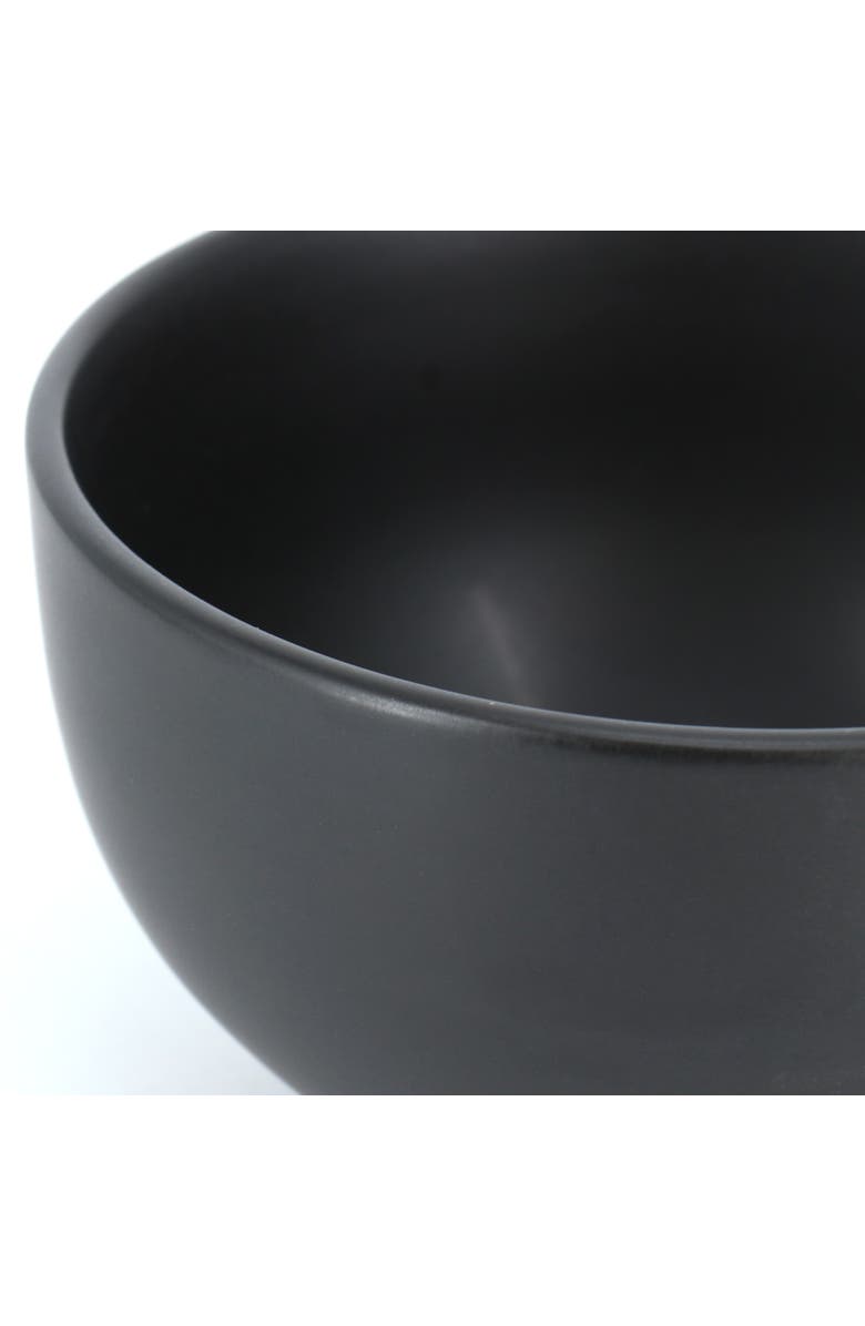 Gibson Home Everyday Plus 12 Piece Round Stoneware Dinnerware Set, Alternate, color, Black