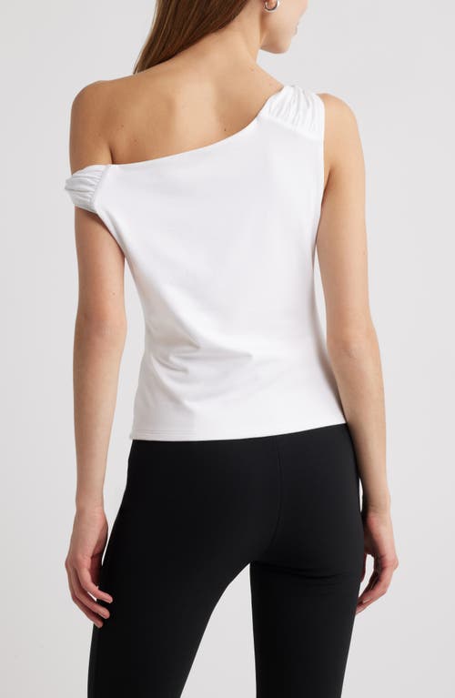 Open Edit Twist One-shoulder Top In White