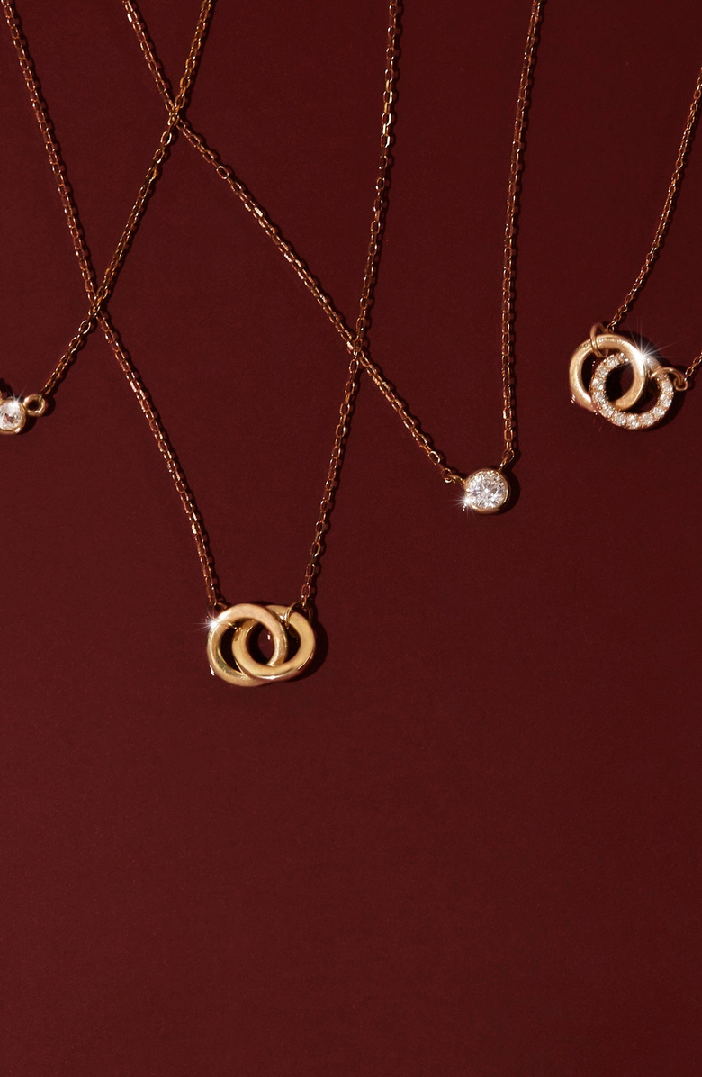 Aurate New York Connection Necklace, Alternate, color, Yellow Gold