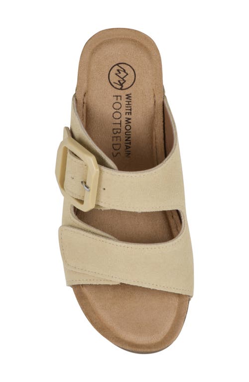 Cliffs By White Mountain Fearful Wedge Sandal In Butter Cream Suede
