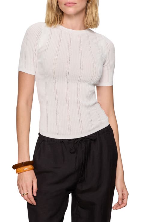 Perfect Pointelle Rib T-Shirt