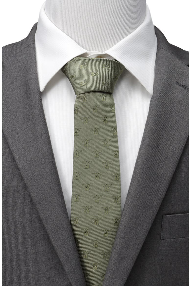 Star Wars™ - The Mandalorian The Child Silk Tie, Alternate, color, GREEN