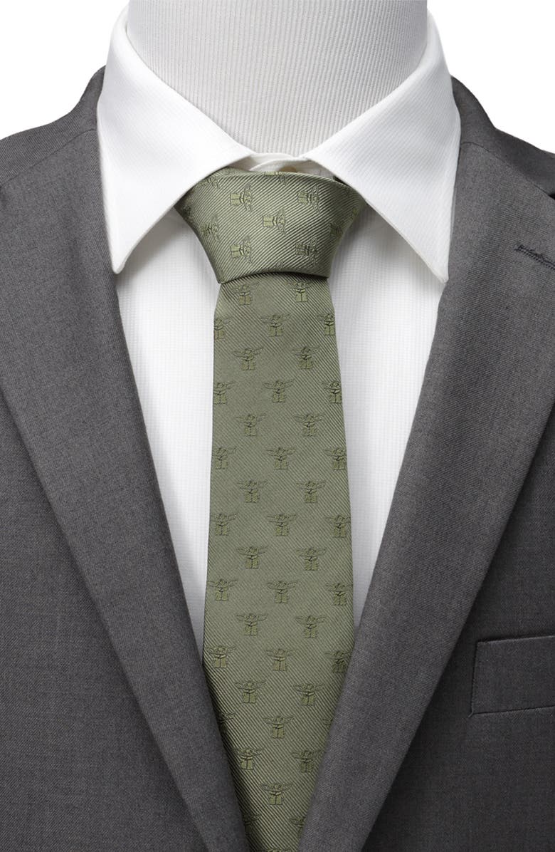 Cufflinks, Inc. Star Wars<sup>™</sup> - The Mandalorian The Child Silk Tie, Alternate, color, Green