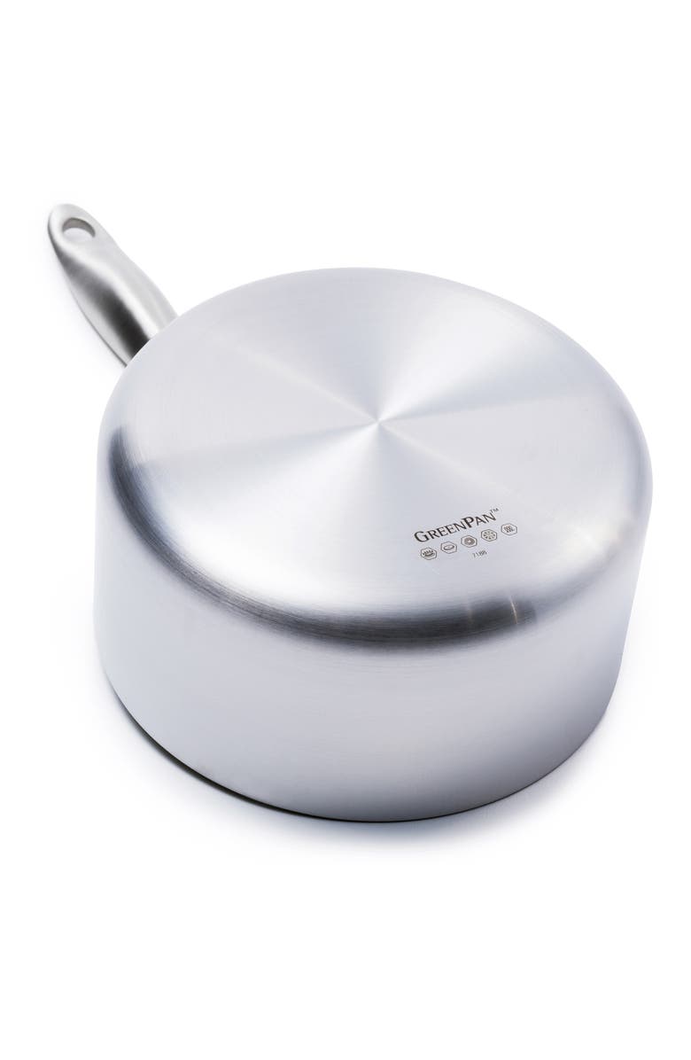 GreenPan Venice Pro 1.5-Quart Stainless Steel Ceramic Nonstick Saucepan with Lid, Alternate, color, 