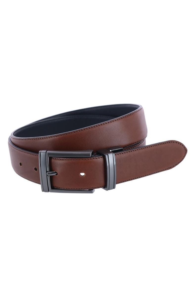 Trafalgar Maverick 32mm Reversible Leather Dress Belt, Alternate, color, Black To Brown