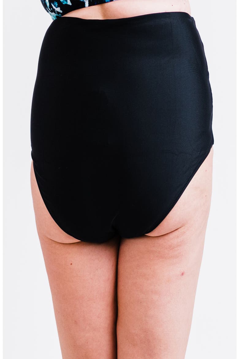 Plus Size High-Waisted Bikini Bottom, Alternate, color, Black