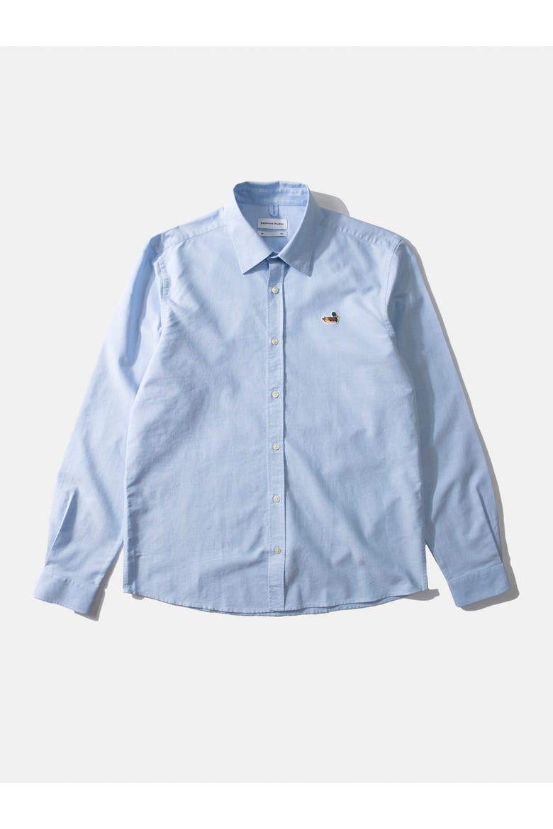 Duck Logo Oxford Shirt, Alternate, color, Plain Light Blue
