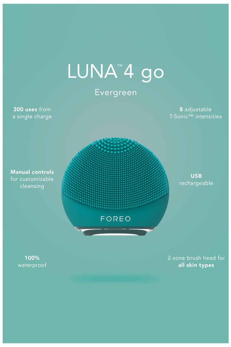 LUNA 4 go Facial Cleansing & Massaging Device, Alternate, color, EVERGREEN