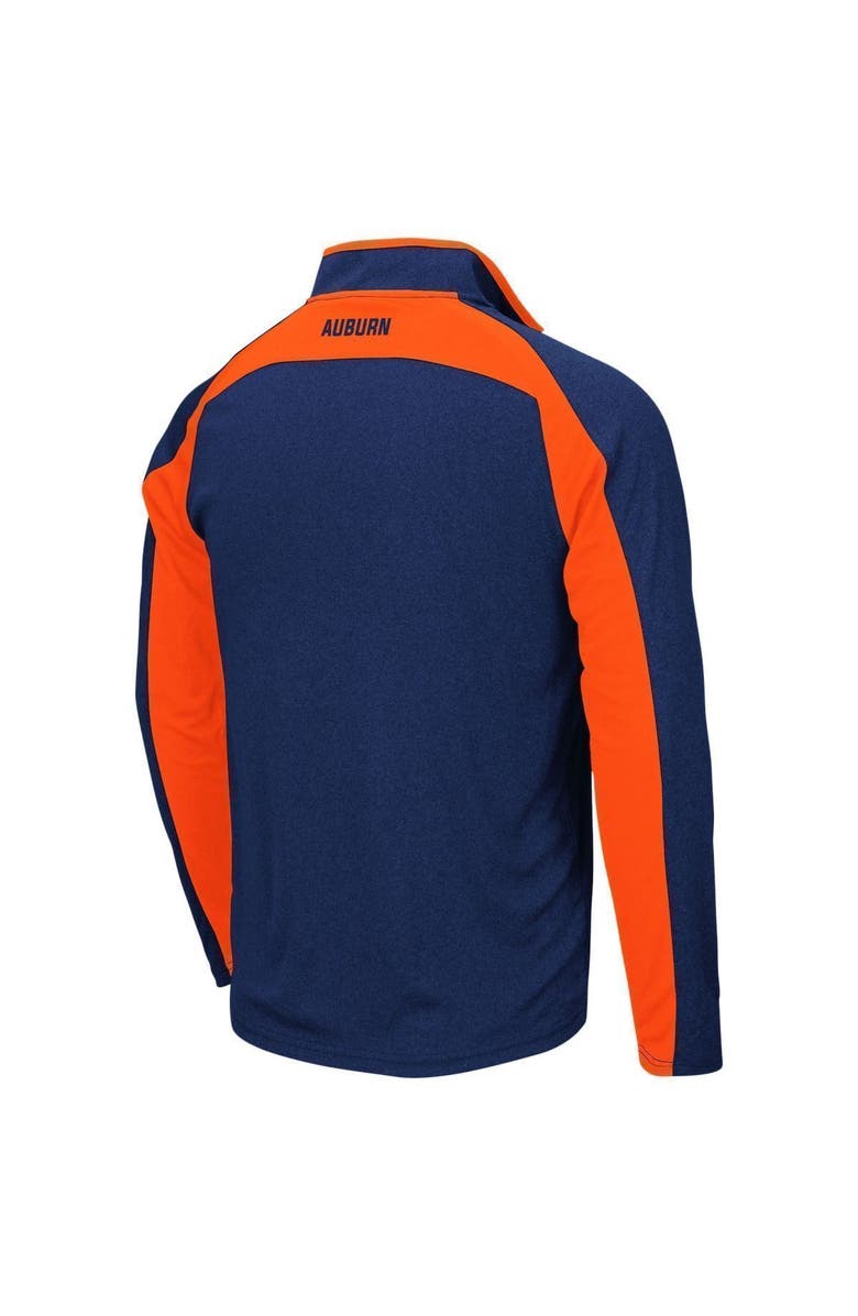 COLOSSEUM Men's Colosseum Heathered Navy Auburn Tigers The J. Peterman Quarter-Zip Pullover Jacket, Alternate, color,