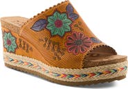 L'Artiste by Spring Step Delraybeach Espadrille Platform Wedge Slide Sandal