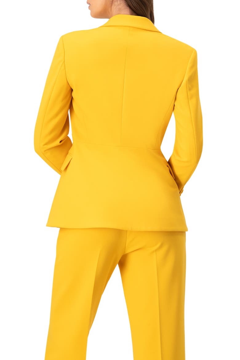 Tailored Blazer with Flap Pockets, Alternate, color, Yellow