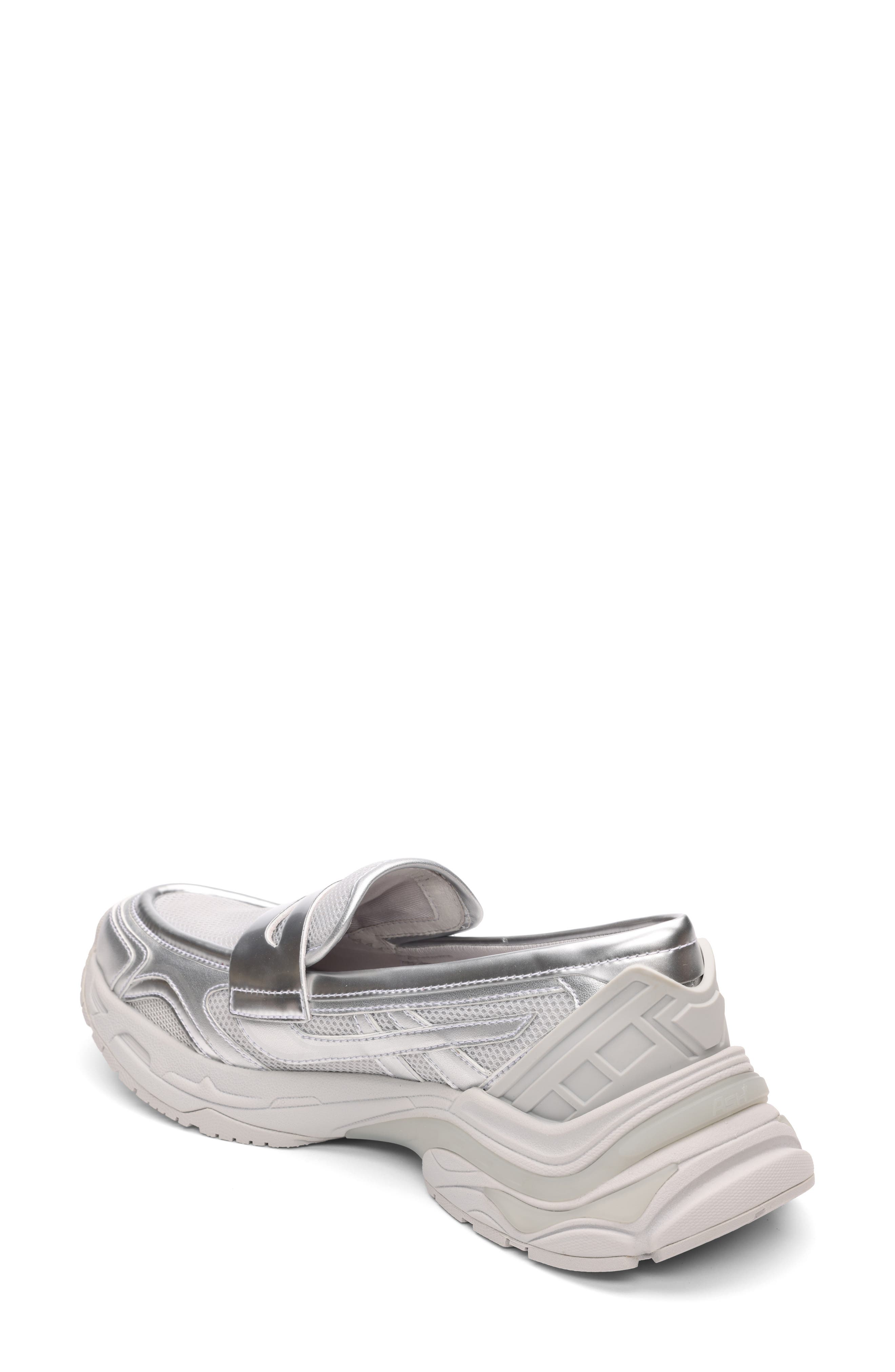 Ash Romie Bis Hybrid Mesh Loafer Sneaker, Alternate, color, Silver/ Silver
