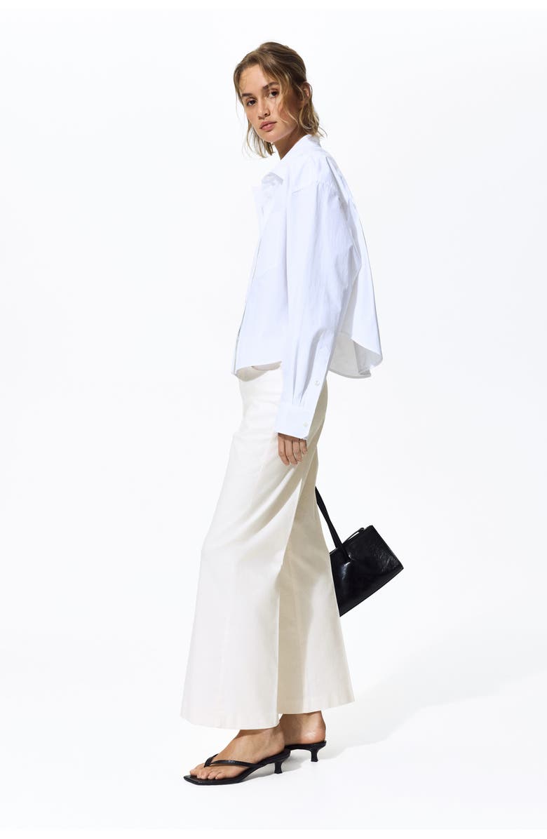 H&M Bootcut Cotton Canvas Trousers, Alternate, color, 