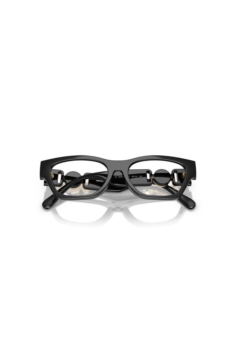 Versace 48mm Round optical glasses, Alternate, color, Black