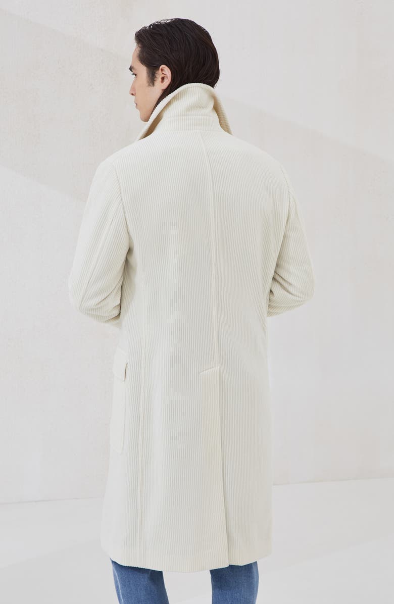 Brunello Cucinelli One-and-a-half-breasted coat, Alternate, color, Ecru