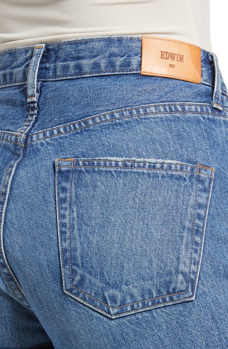 EDWIN Cai High Waist Straight Leg Jeans, Alternate, color, 