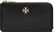 Tory Burch Charlie Zip Leather Card Case