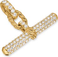 David Yurman Madison® Toggle Pendant in 18K Yellow Gold with Diamonds, 29mm