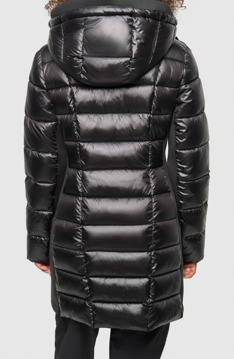 DKNY Mixed Media Packable Coat, Alternate, color, 