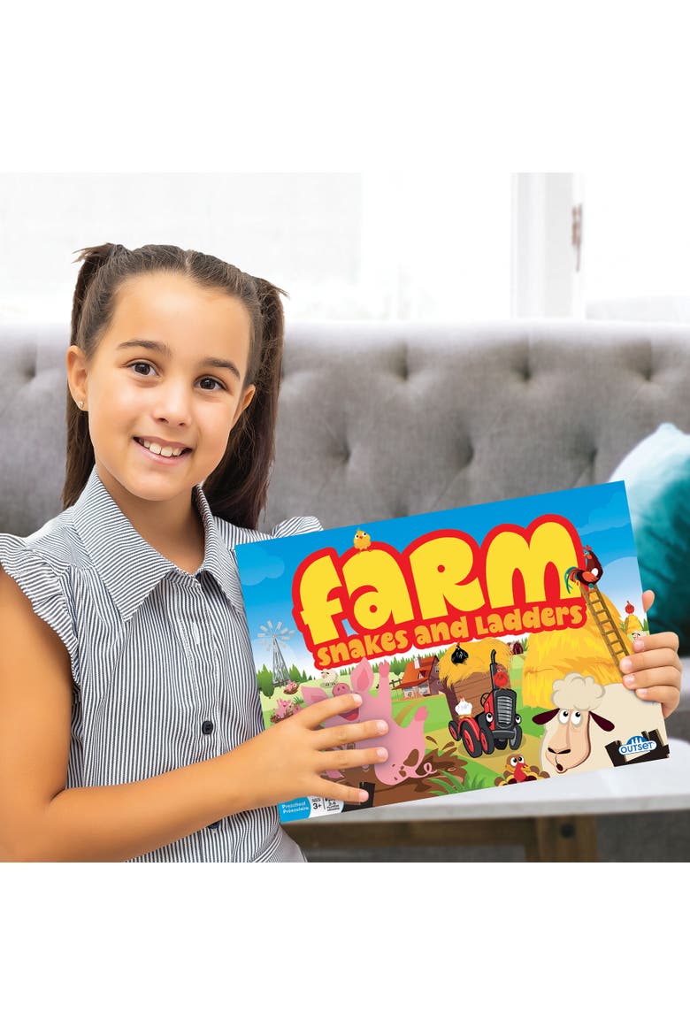 Farm Snakes And Ladders Board Game, Alternate, color, Multicolored