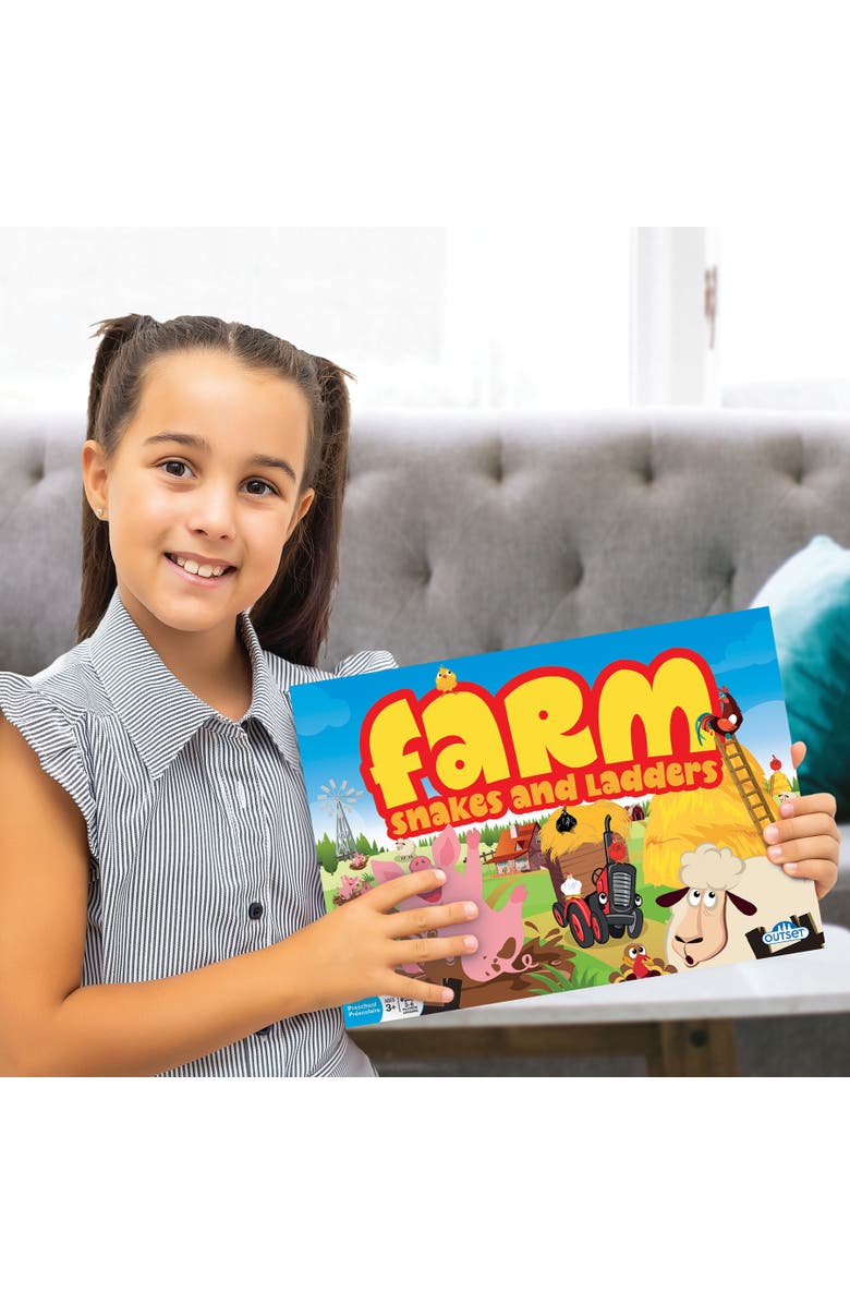 Outset Farm Snakes And Ladders Board Game, Alternate, color, Multicolored