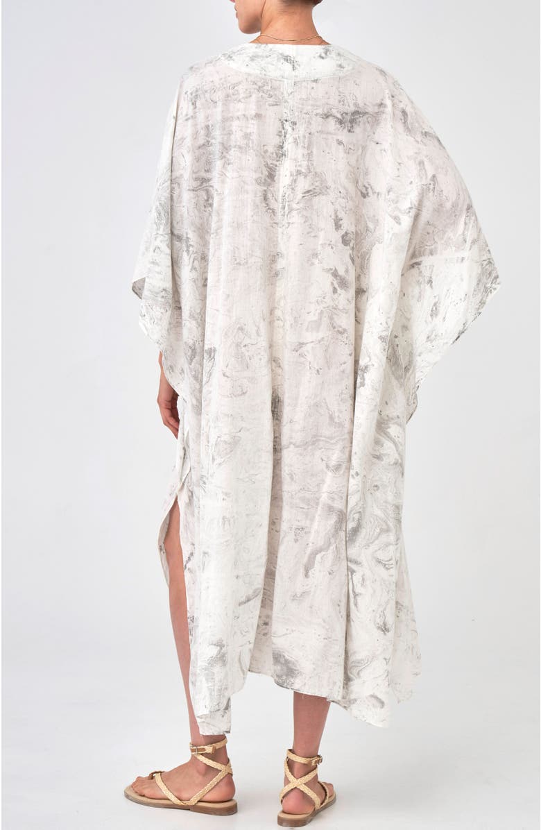 ocean+main Tie Dye Cotton Midi Caftan, Alternate, color, 