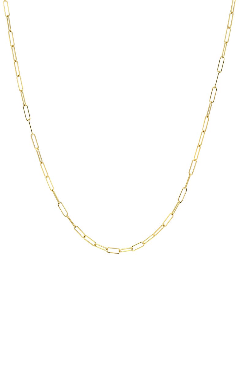 Zoe Lev Paper Clip Chain Necklace, Main, color,