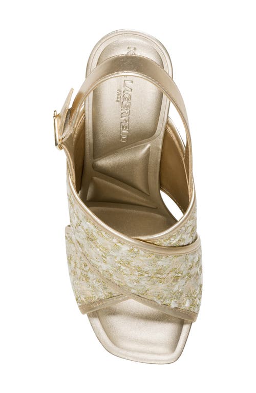Karl Lagerfeld Paris Colbie Sequin X-band Sandal In Animal Print