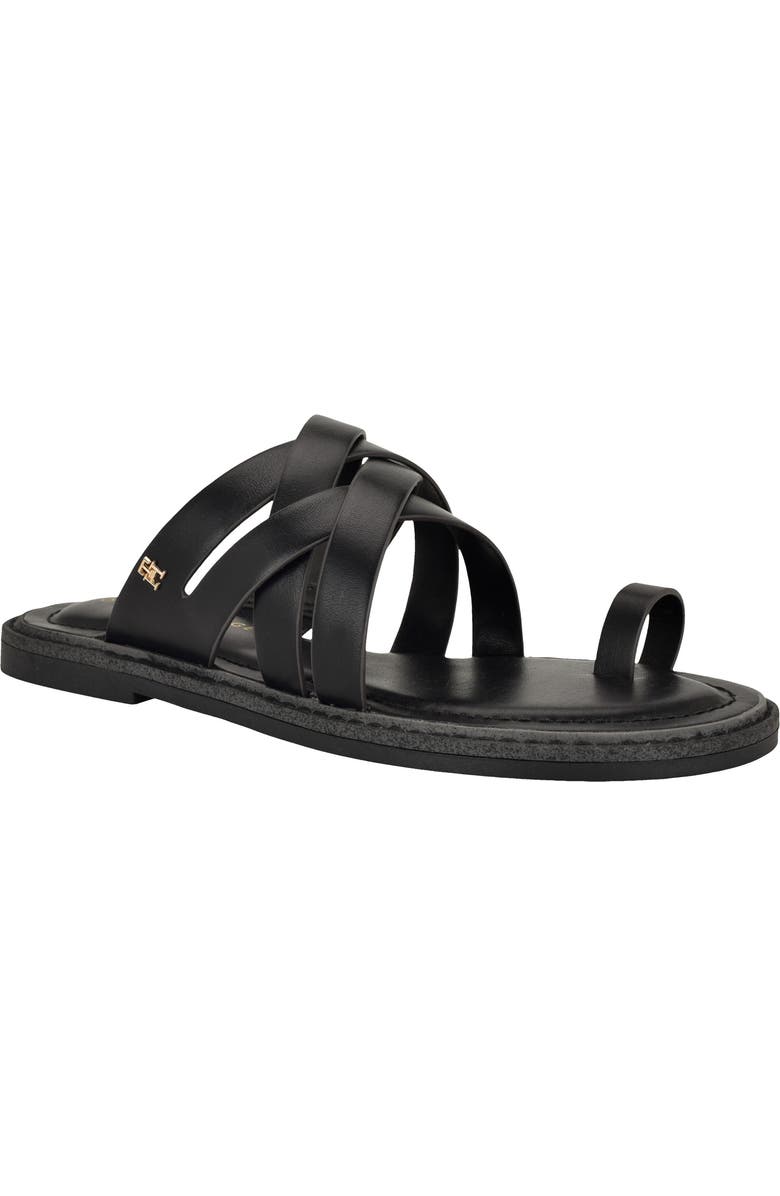 Tommy Hilfiger Benett Sandal, Main, color, Black