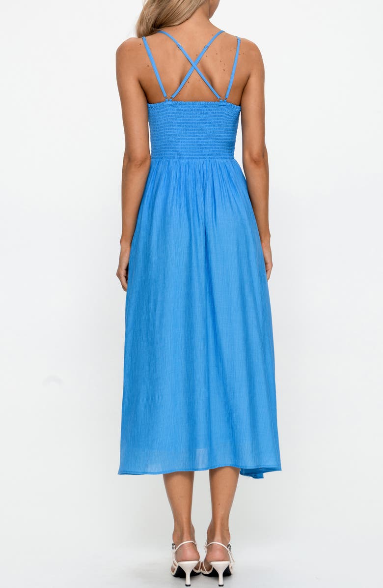 PS By Cupshe Shirred Strapless Midi Dress, Alternate, color, 