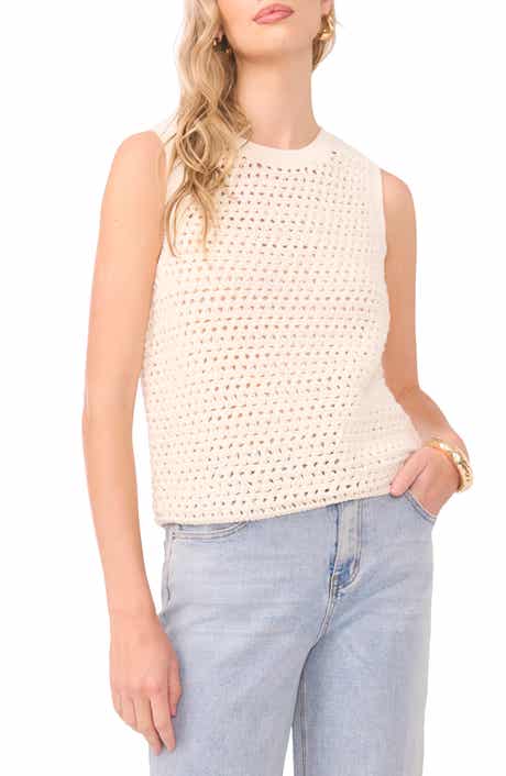 Openwork Crewneck Tank