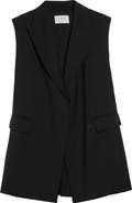 SPORTMAX Albero Pleat Back Wool Blend Vest