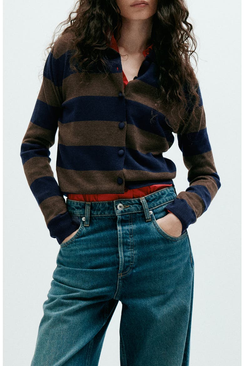 Sergi Polo Cardigan, Main, color, BROWN