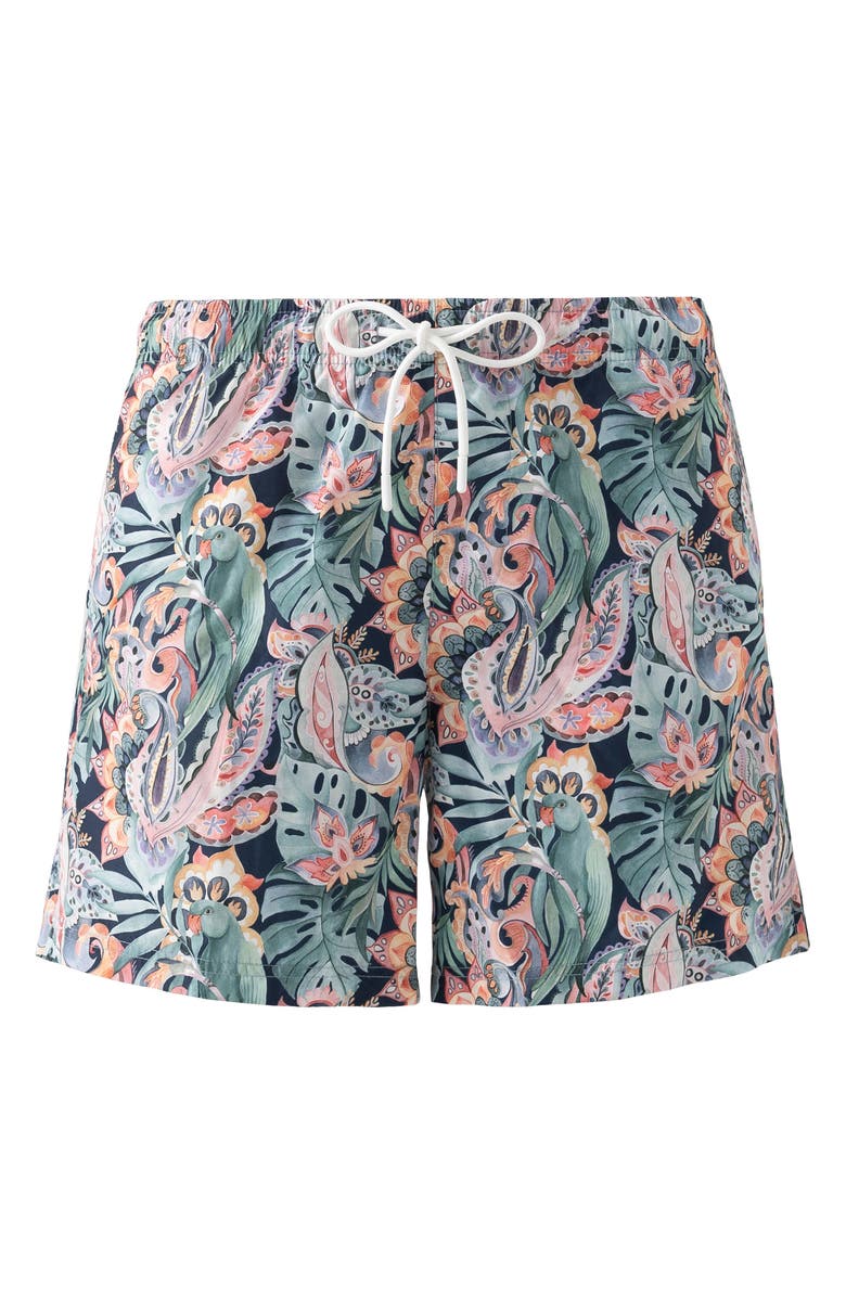 Eton Floral Swim Trunks, Alternate, color, Green Multi