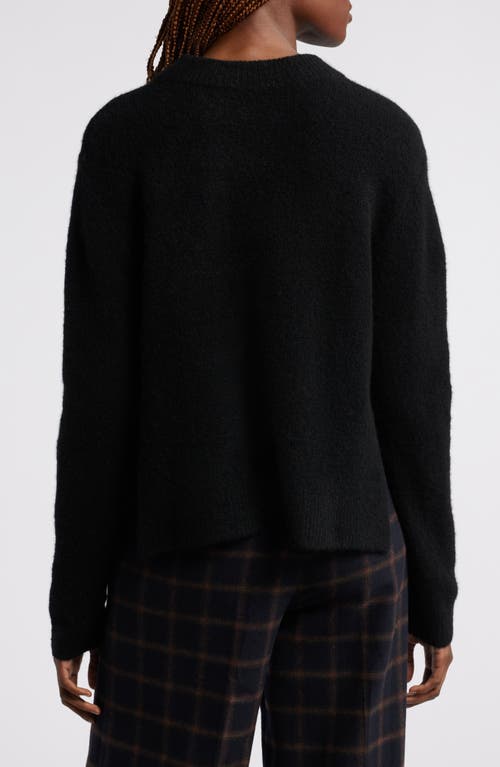 Wyeth Darby Wool & Yak Blend Crewneck Sweater In Black
