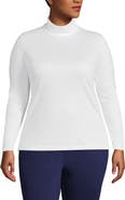 Lands' End Supima Cotton Fitted Long Sleeve Turtleneck