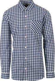 BURNSIDE Plaid Stretch Poplin Button-Down Shirt