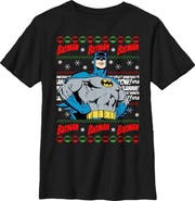Batman Boy's Batman Christmas Sweater  Graphic T-Shirt