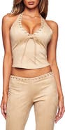 I.AM.GIA Zephyr Lace Up Halter Top