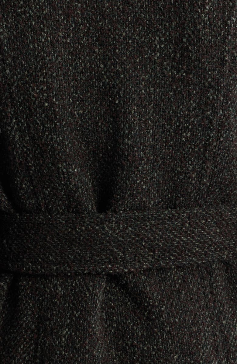 Bernardo Double Breasted Belted Coat, Alternate, color, Brown