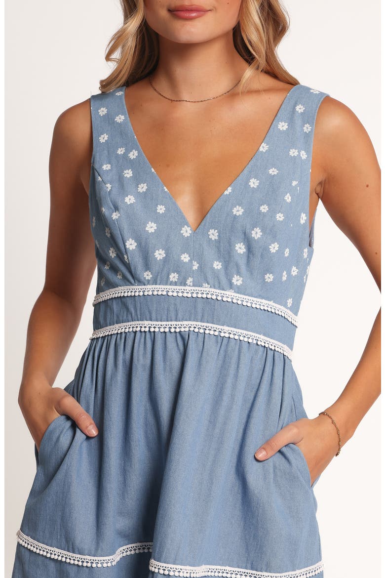 Estrella Embroidered Minidress, Alternate, color, DENIM