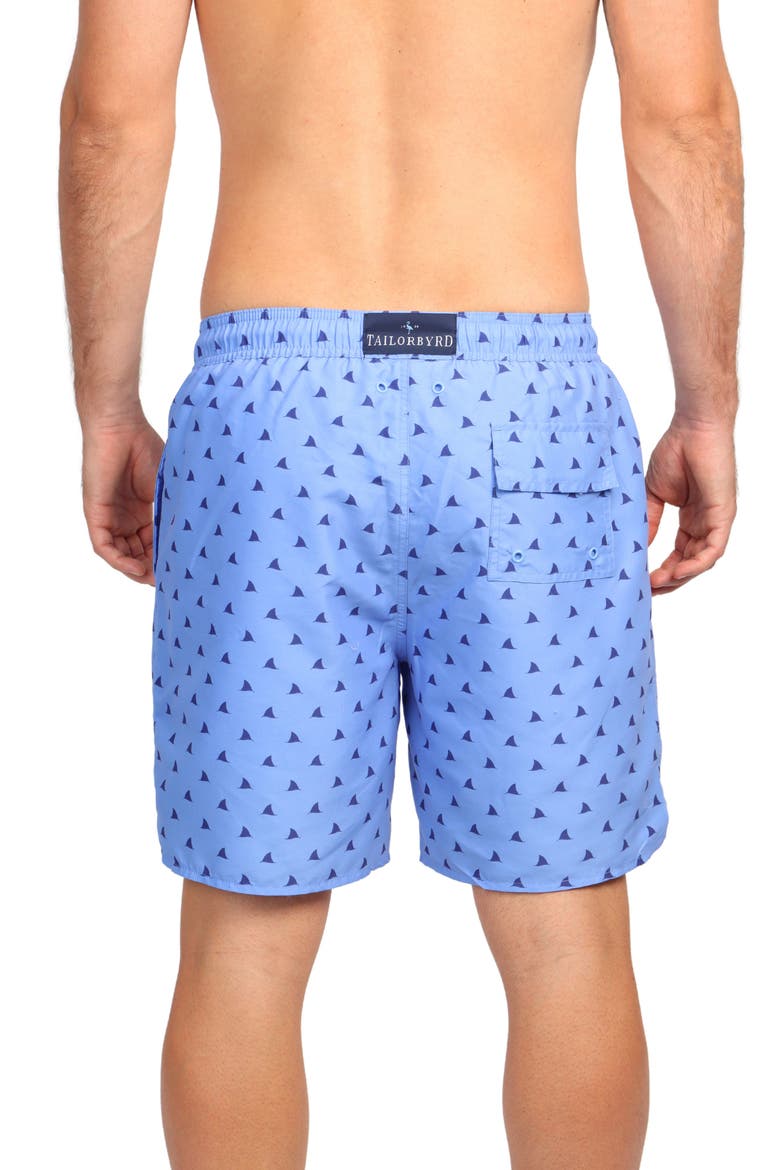 Shark Fin Swim Shorts, Alternate, color, BLUE