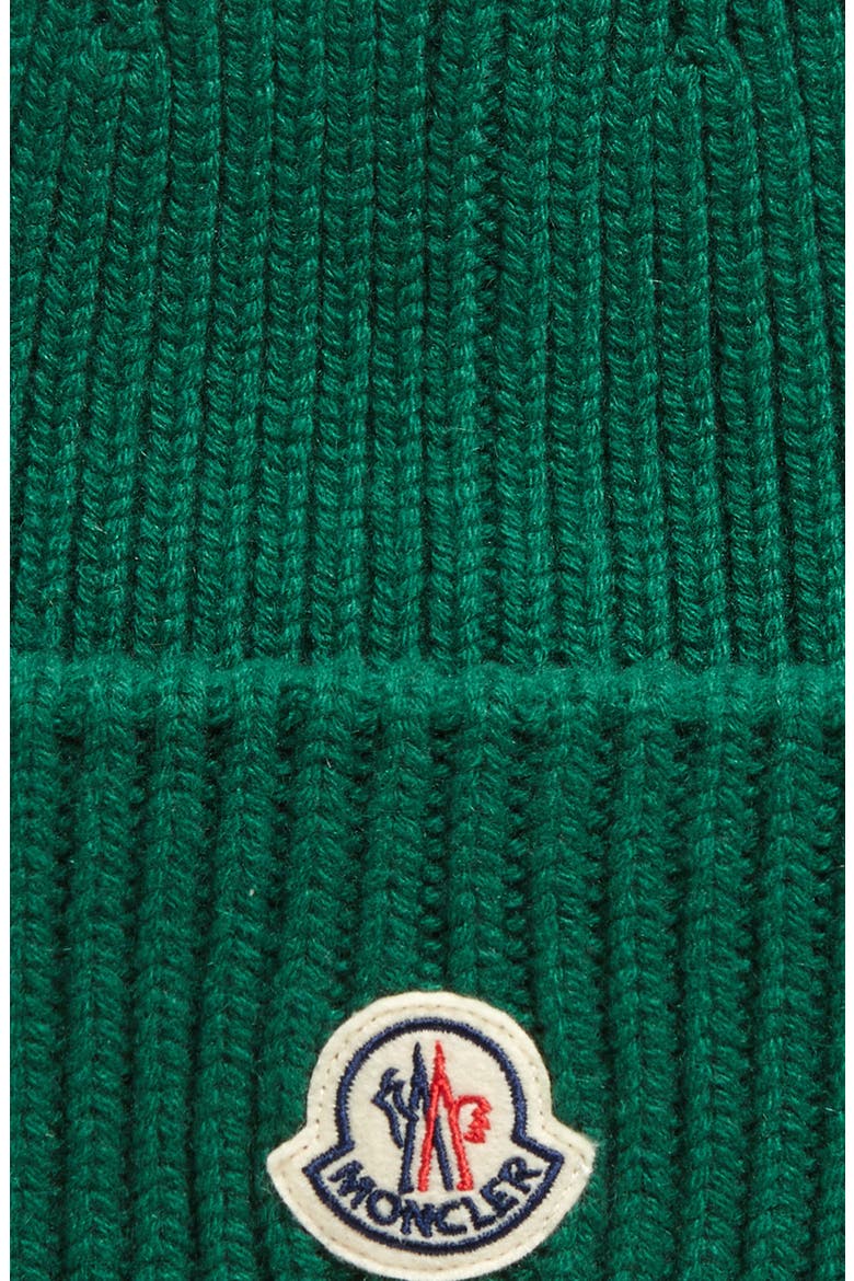 Bell Logo Patch Virgin Wool & Cashmere Beanie, Alternate, color, PINE GREEN