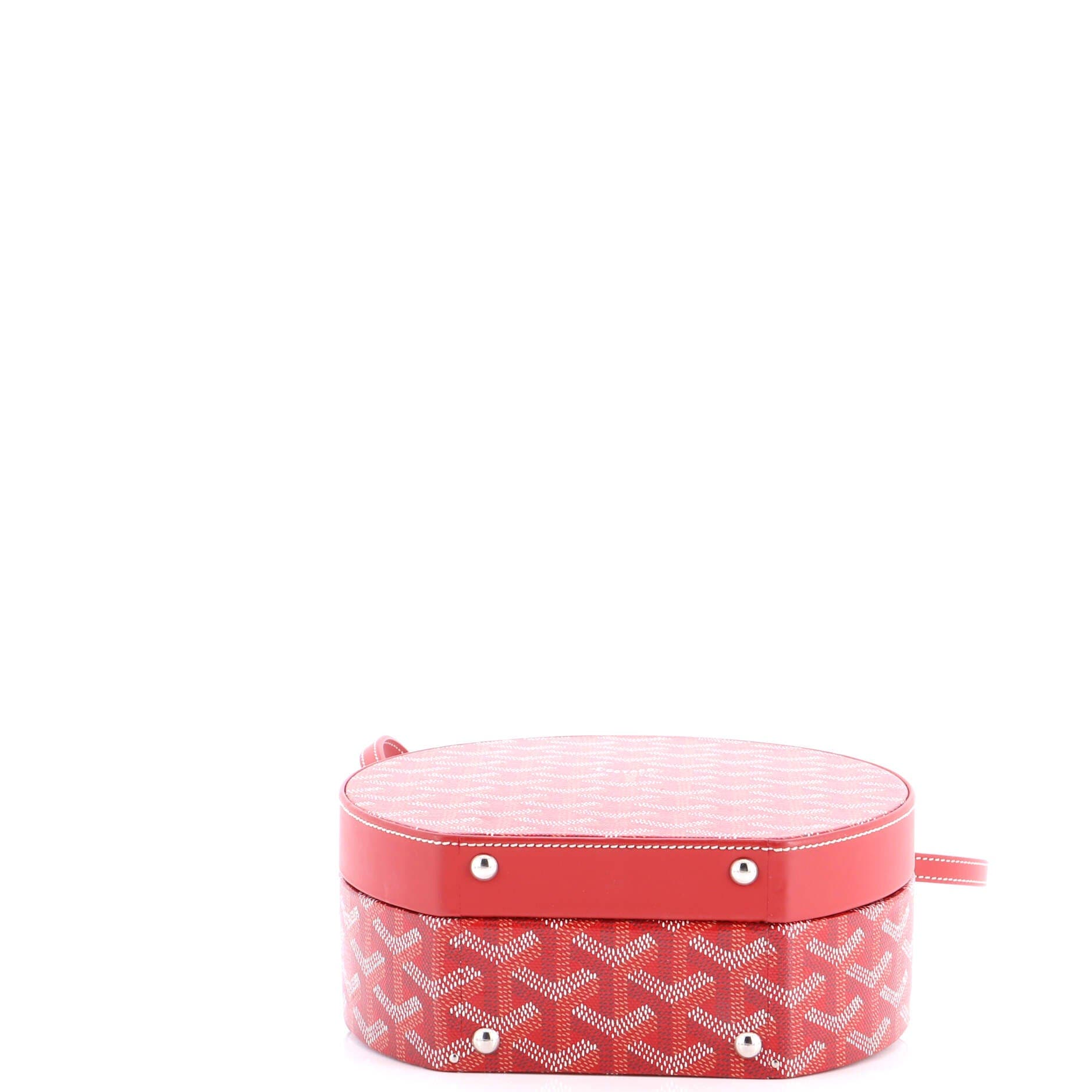 Pre-Owned Goyard Alto Hatbox Bag Coated Canvas, Alternate, color, Red