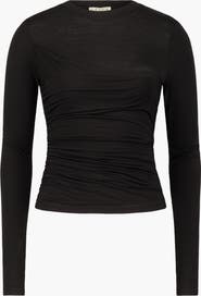 SAEMDI Shea Draped Long Sleeve Top